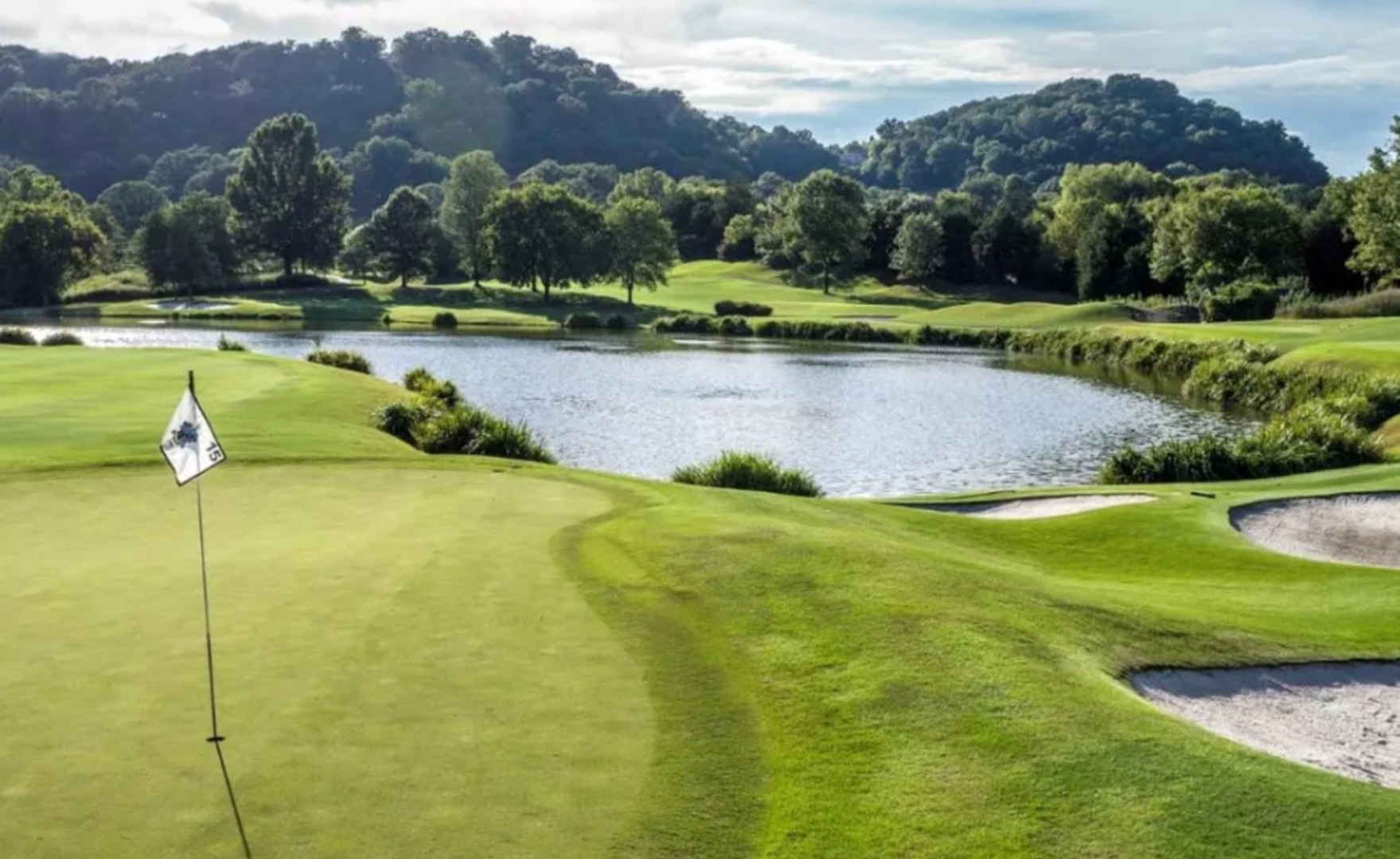 A view from Richland Country Club's hole 15, the course immediately beyond the back gate of Otter Wood